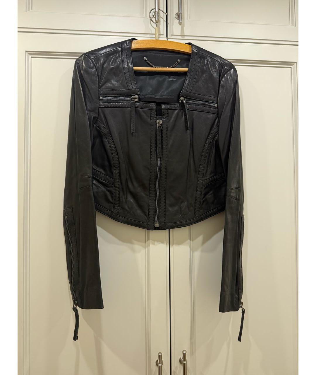 BARBARA BUI Черная кожаная куртка, фото 5