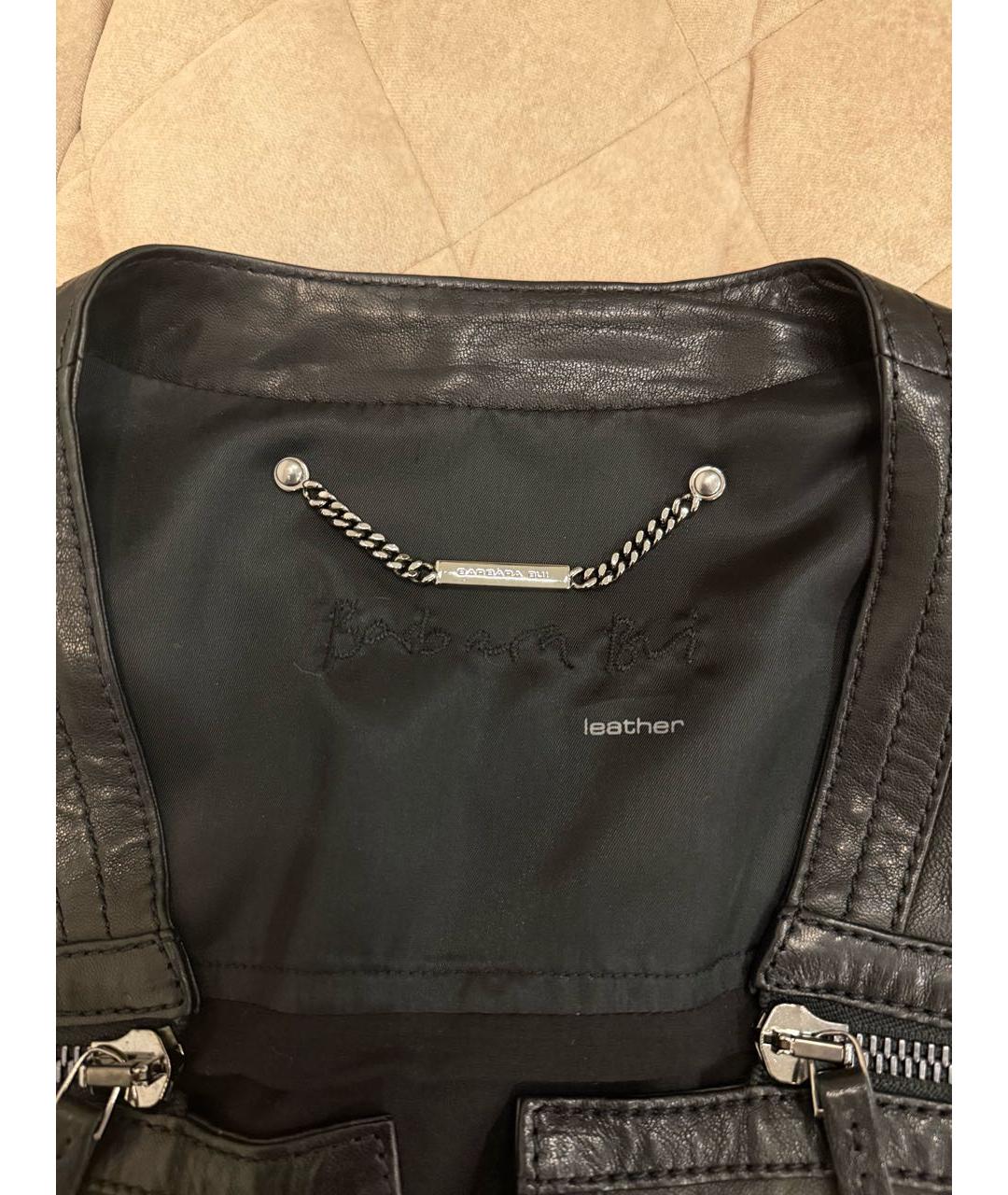 BARBARA BUI Черная кожаная куртка, фото 3