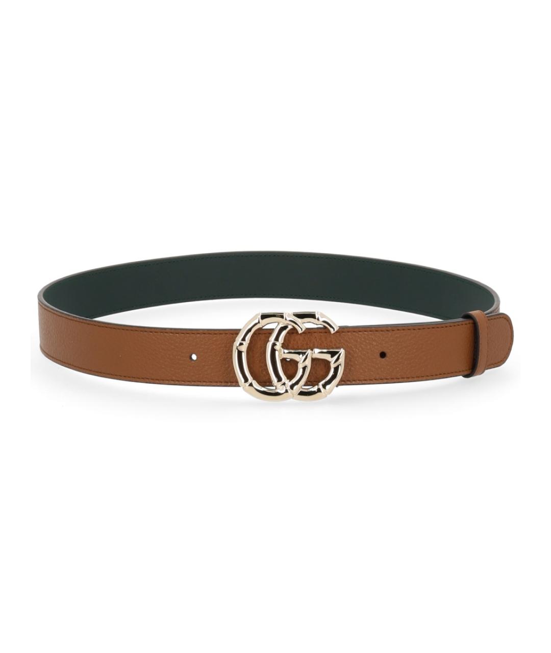 GUCCI Коричневый кожаный ремень, фото 1