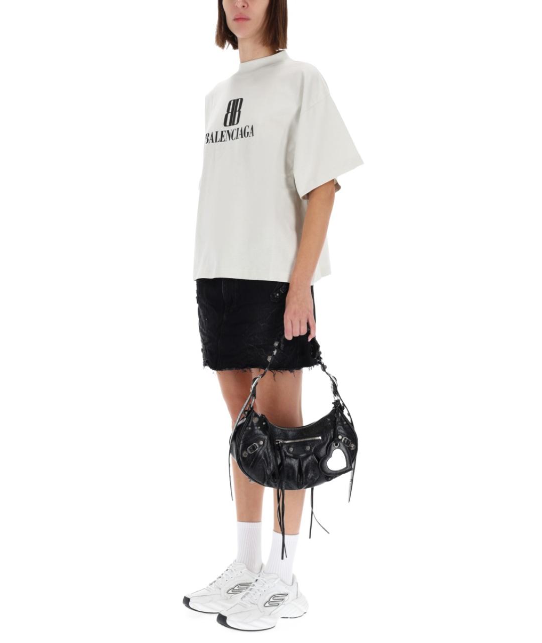 BALENCIAGA Белая хлопковая футболка, фото 3