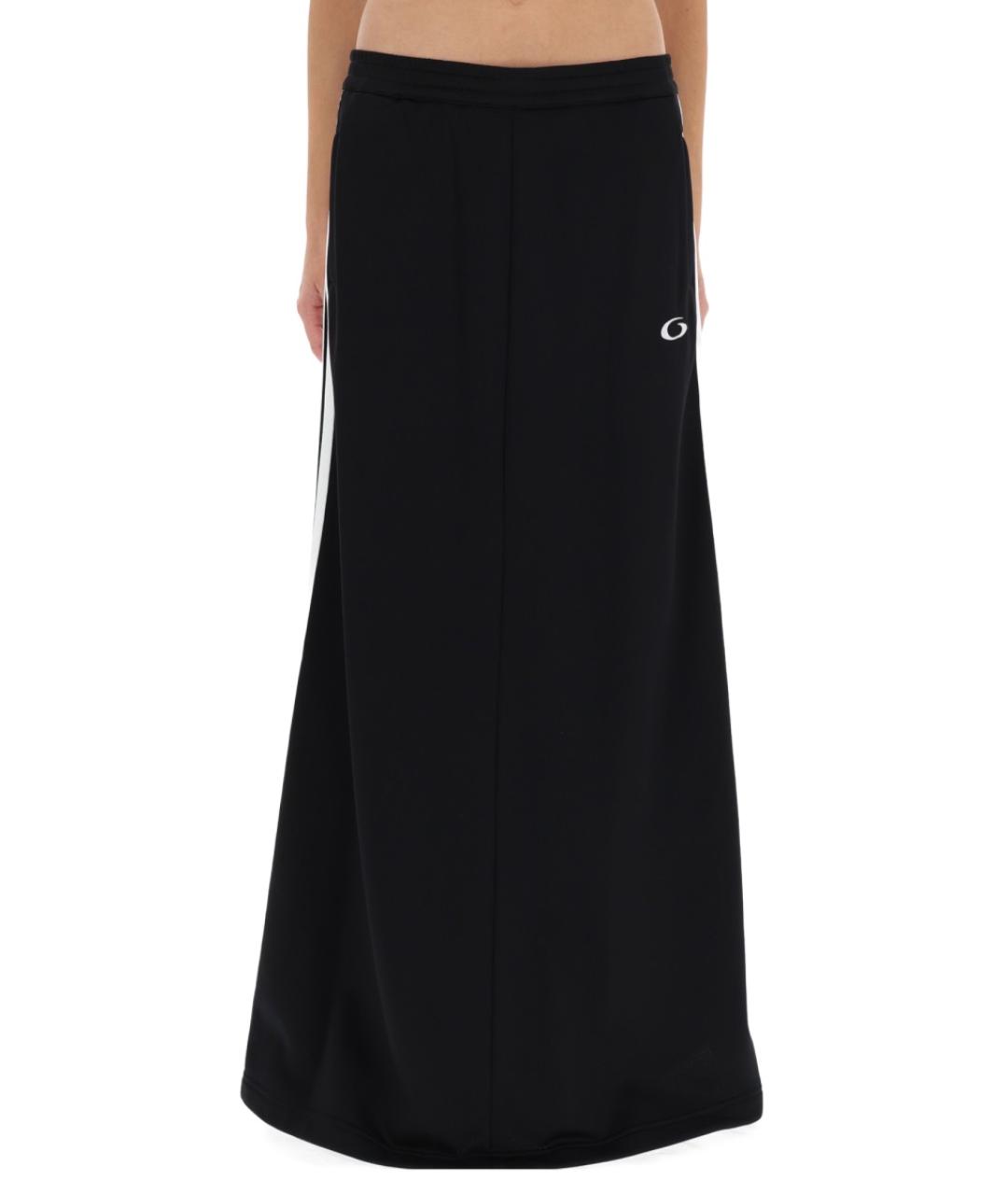 BALENCIAGA Черная полиамидовая юбка макси, фото 1