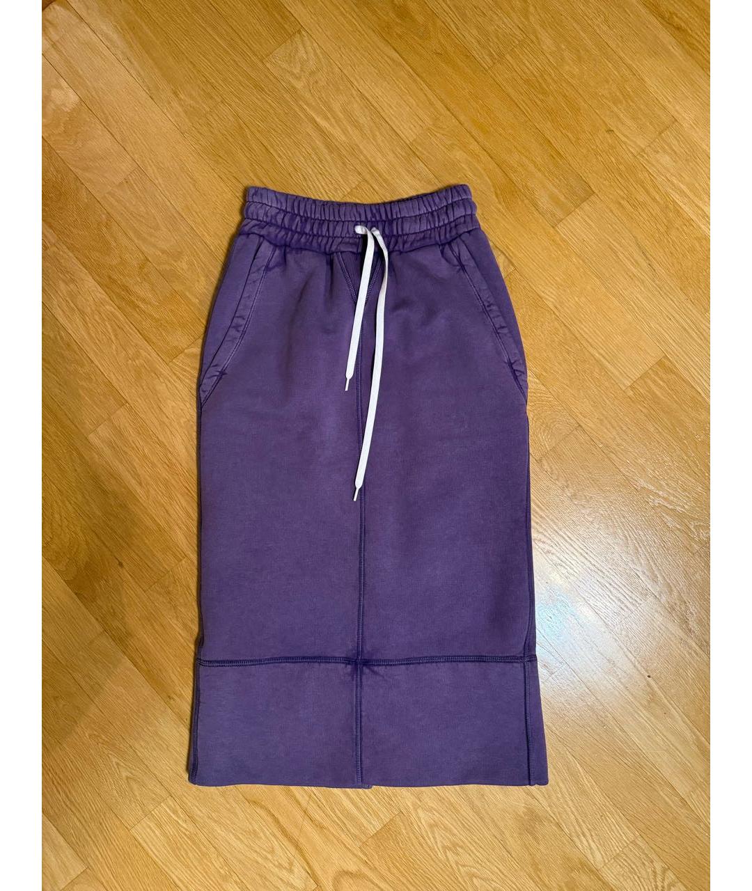 MIU MIU Фиолетовая юбка миди, фото 6