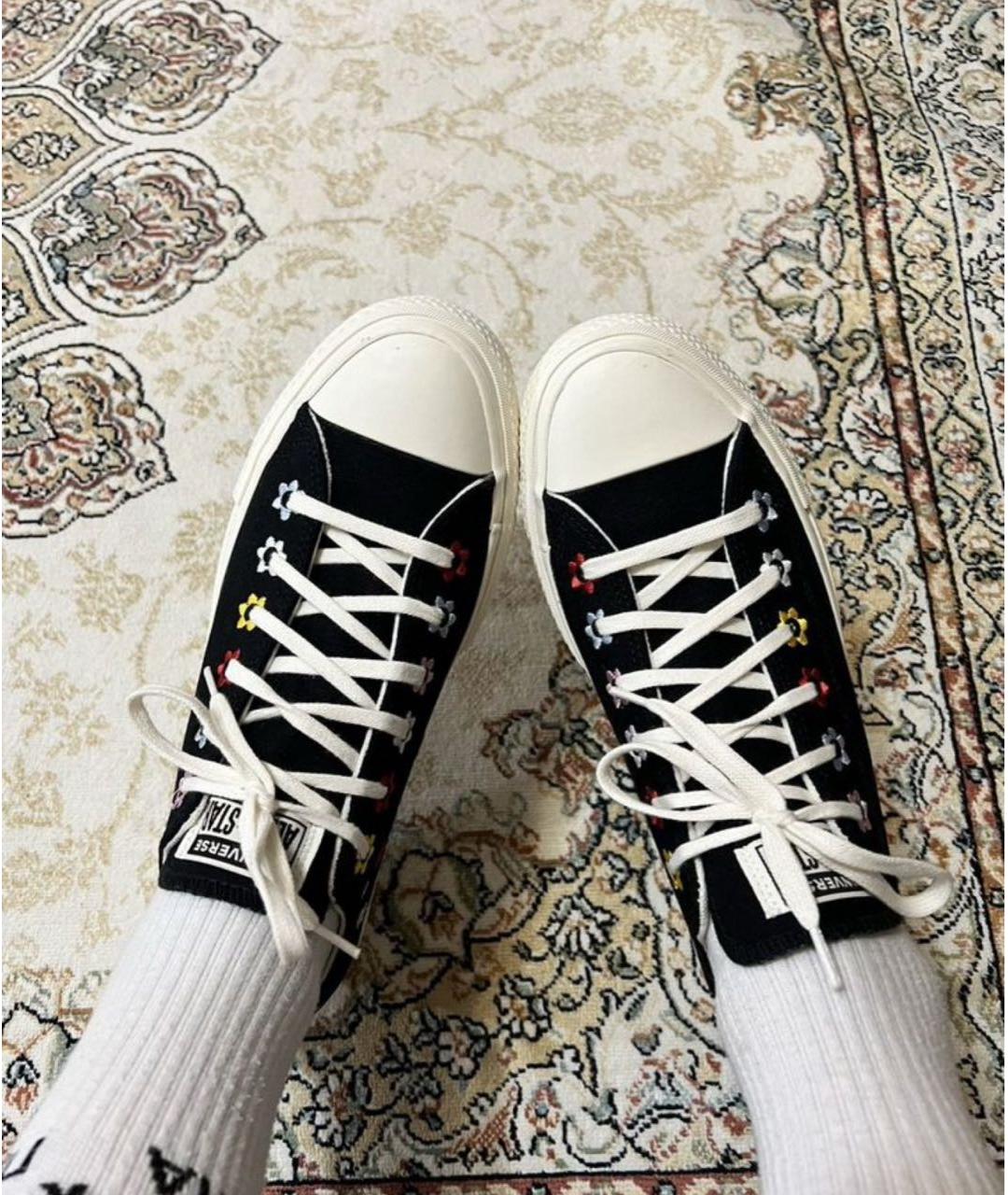 CONVERSE Черные текстильные кеды, фото 4
