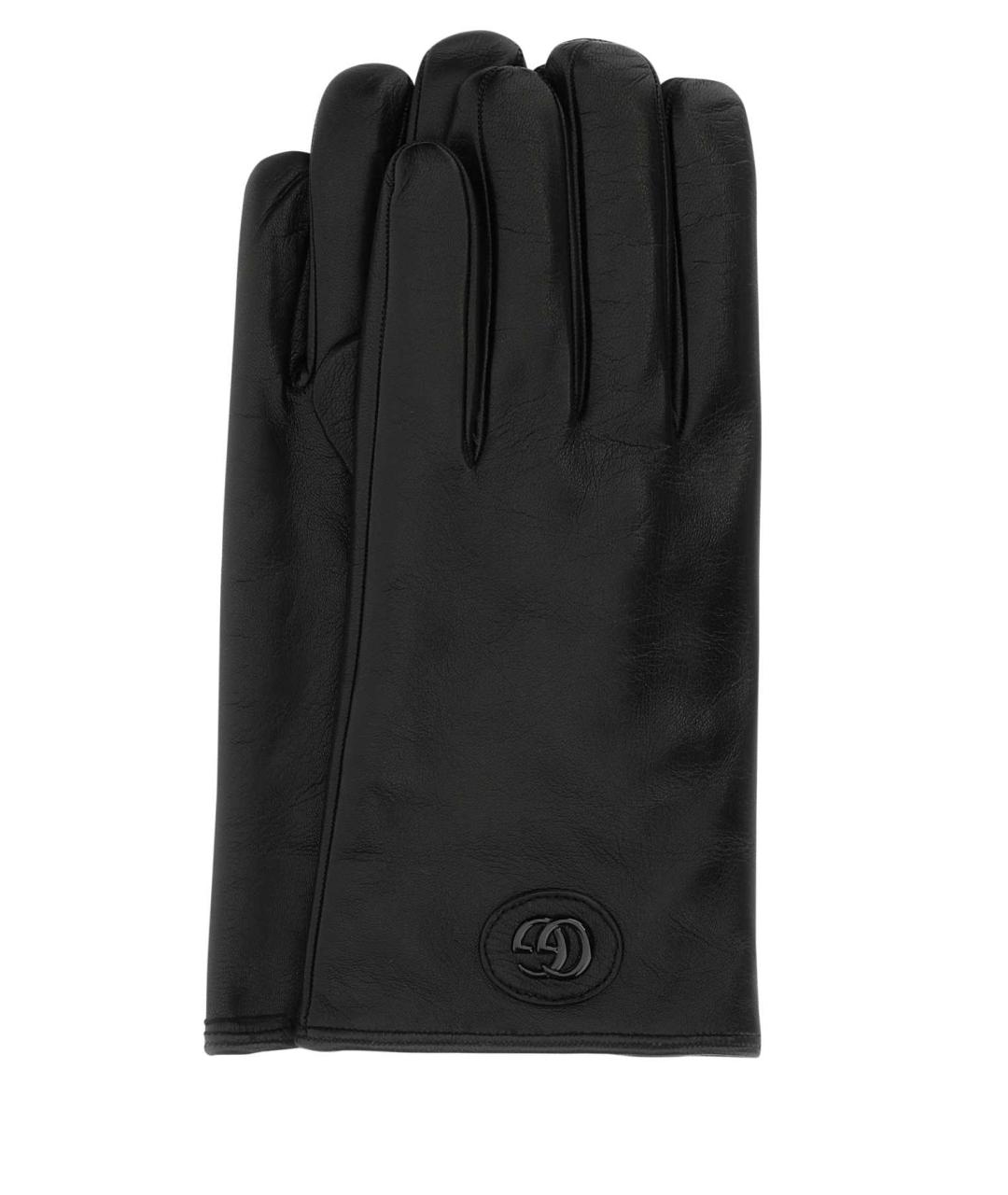 GUCCI Черные кожаные перчатки, фото 1