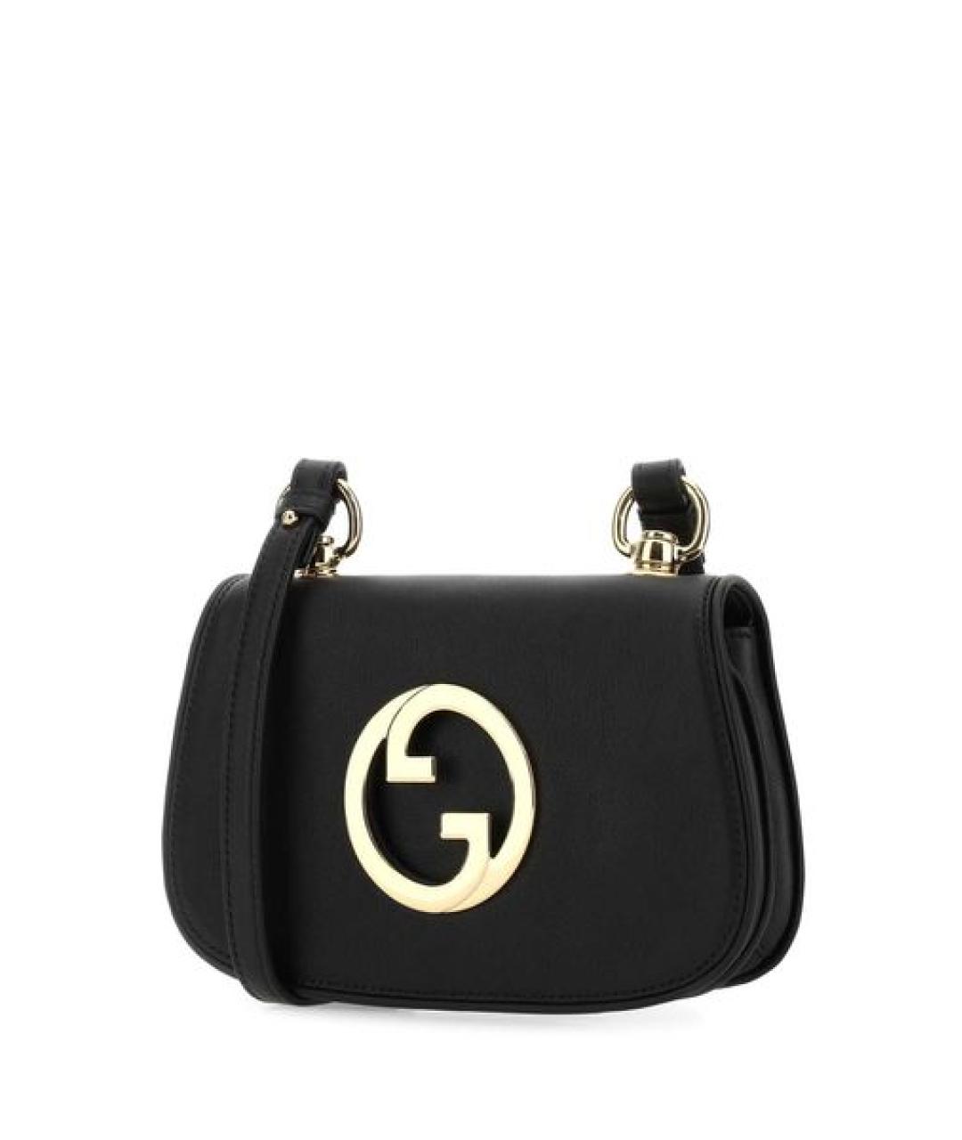 GUCCI Черная кожаная сумка через плечо, фото 3
