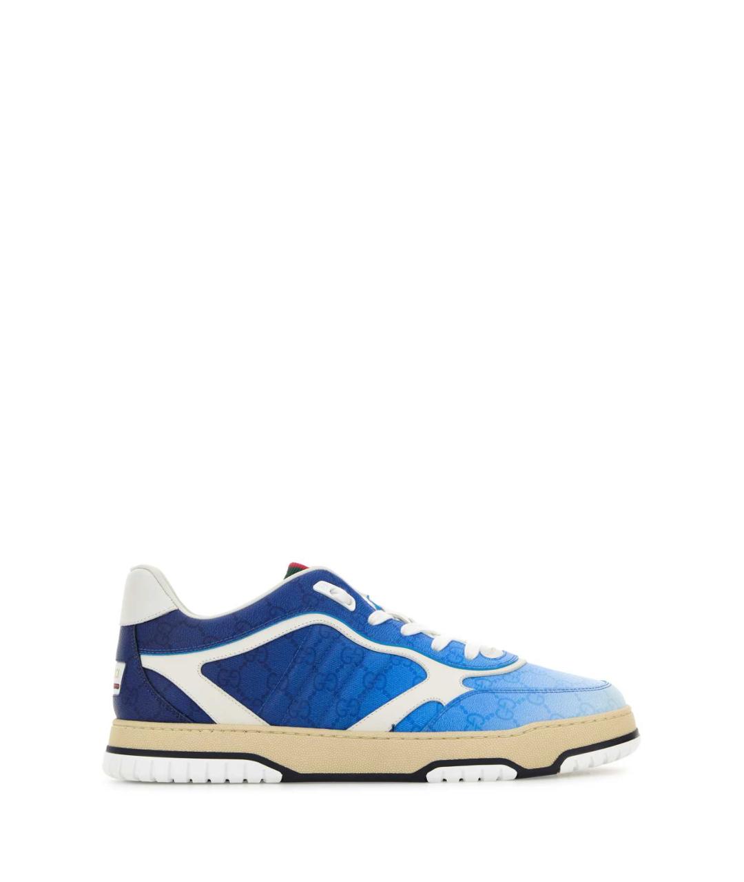 GUCCI Голубые кожаные низкие кроссовки / кеды, фото 1