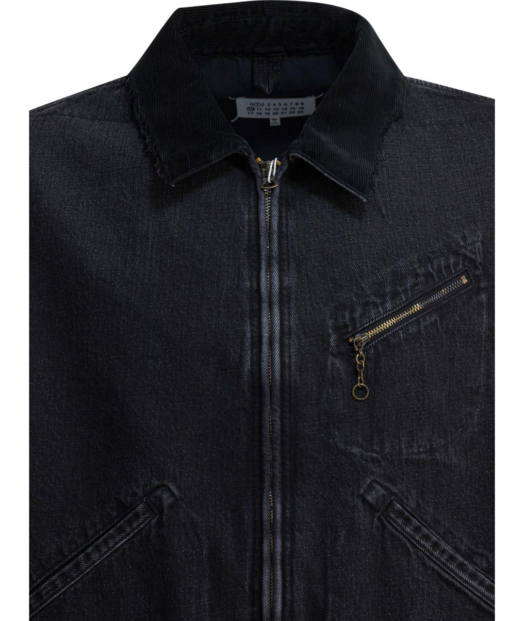 MAISON MARGIELA Черная хлопковая куртка, фото 3