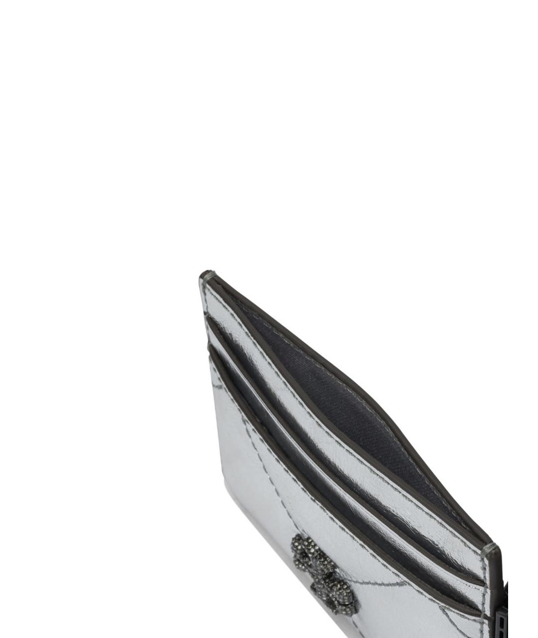 TORY BURCH Серебрянный кожаный кардхолдер, фото 5