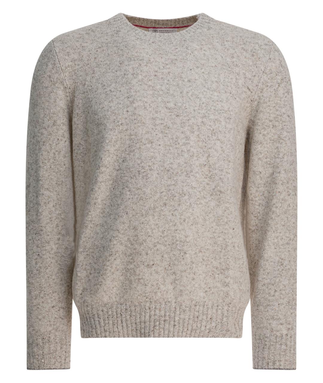 BRUNELLO CUCINELLI Серый шерстяной джемпер / свитер, фото 1