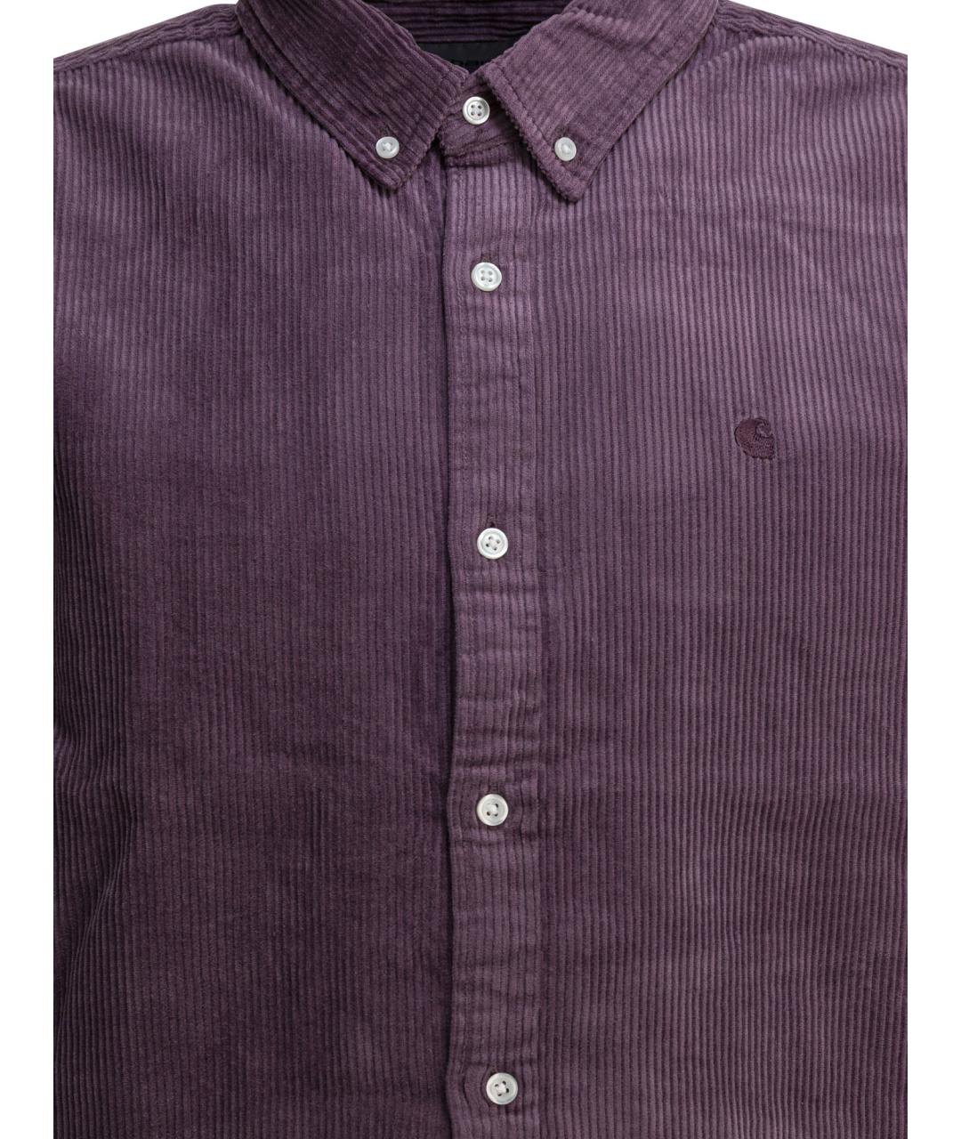CARHARTT WIP Фиолетовая хлопковая кэжуал рубашка, фото 3