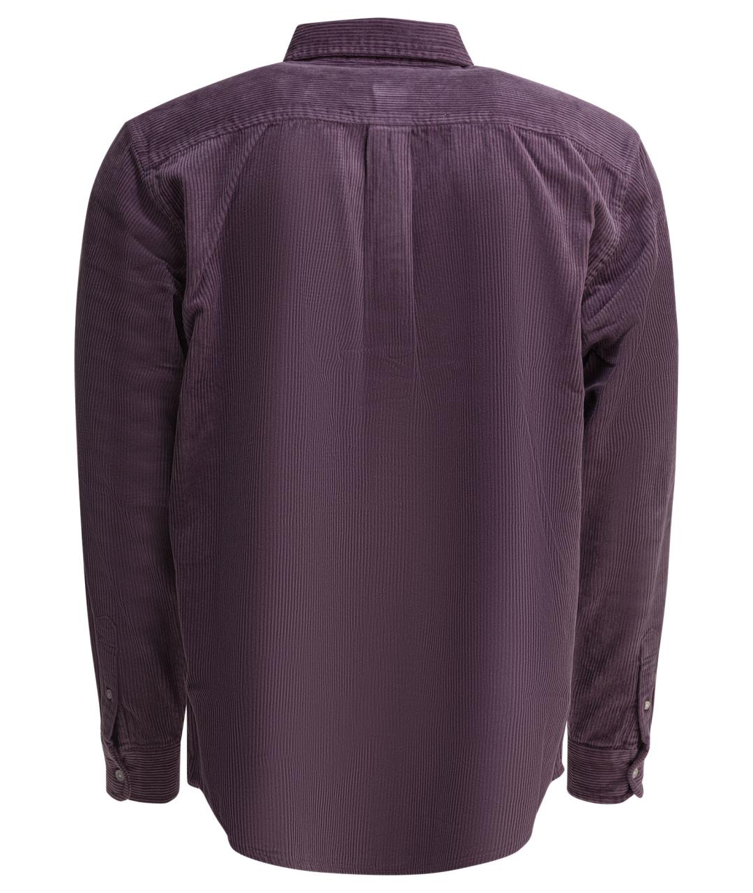 CARHARTT WIP Фиолетовая хлопковая кэжуал рубашка, фото 2