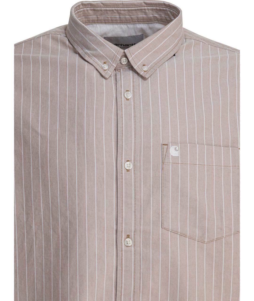 CARHARTT WIP Бежевая хлопковая кэжуал рубашка, фото 3