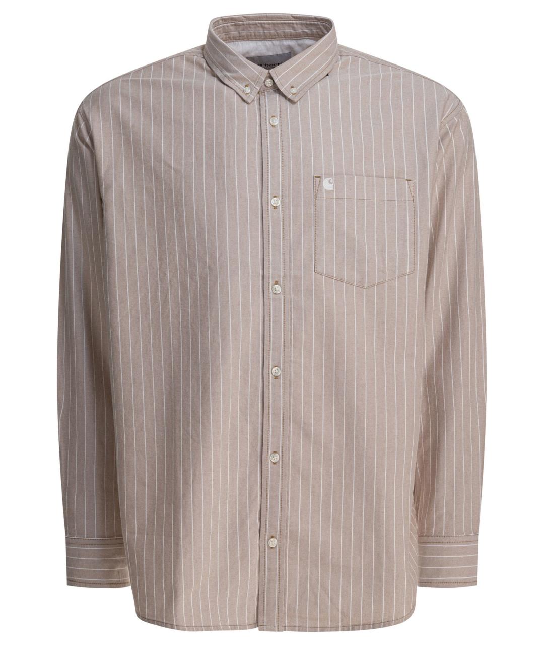 CARHARTT WIP Бежевая хлопковая кэжуал рубашка, фото 1