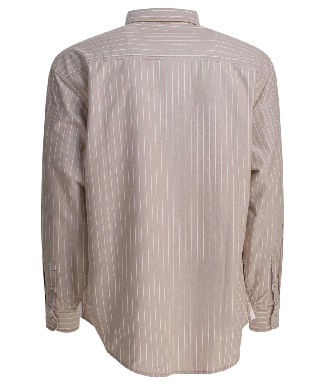 CARHARTT WIP Бежевая хлопковая кэжуал рубашка, фото 2