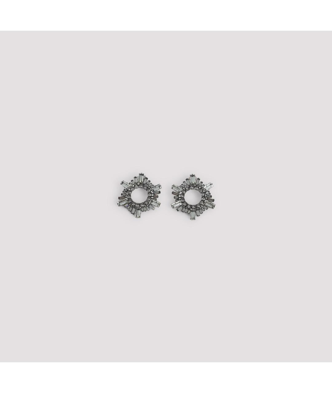 Amina Muaddi Черные серьги, фото 2