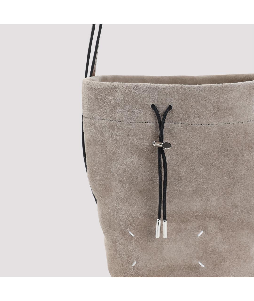 MAISON MARGIELA Бежевая замшевая сумка через плечо, фото 3