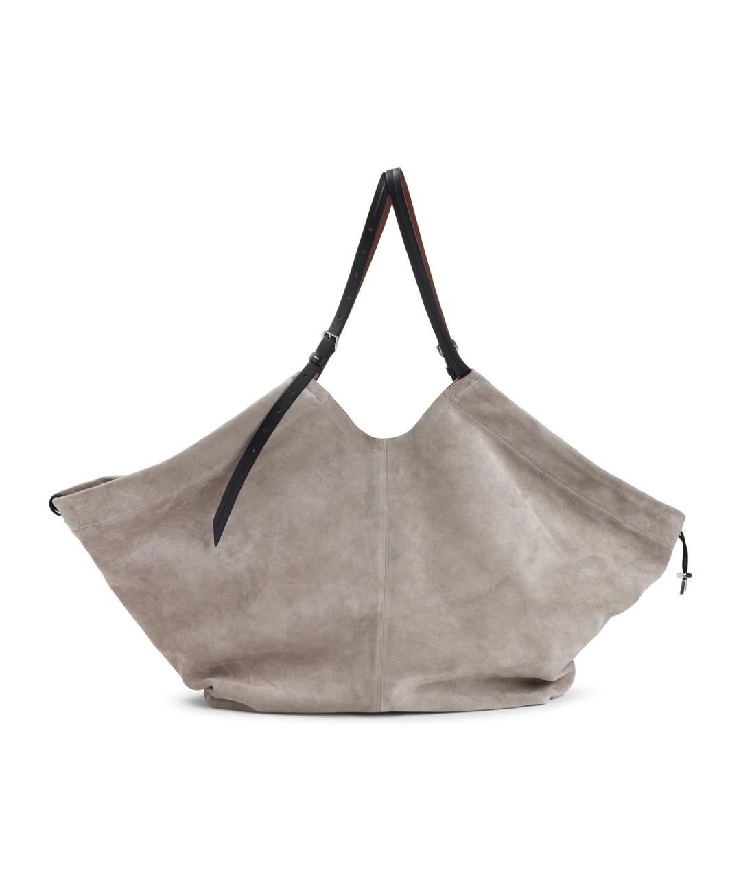 MAISON MARGIELA Бежевая замшевая сумка тоут, фото 1