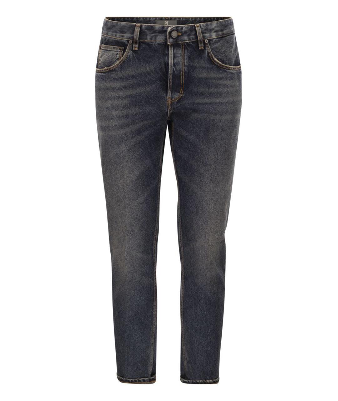 PT TORINO Синие хлопковые джинсы скинни, фото 1
