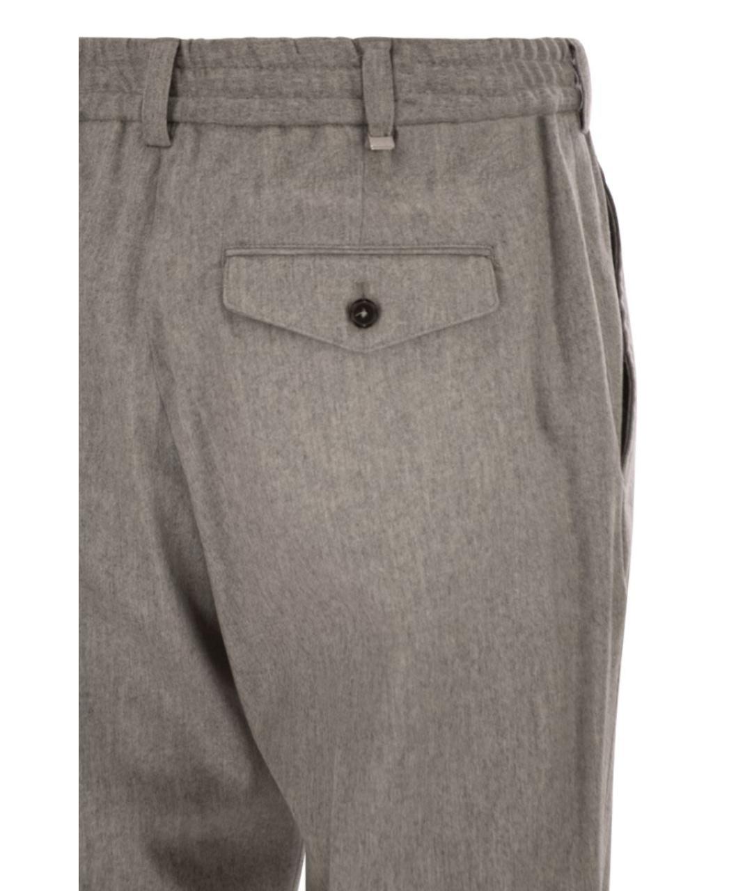 PT TORINO Серые шерстяные классические брюки, фото 4