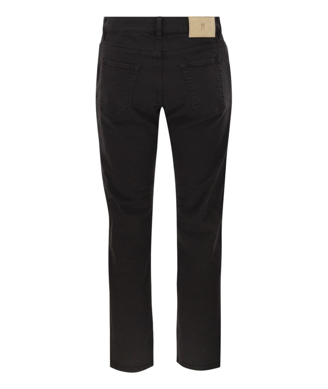 PT TORINO Черные хлопковые повседневные брюки, фото 2