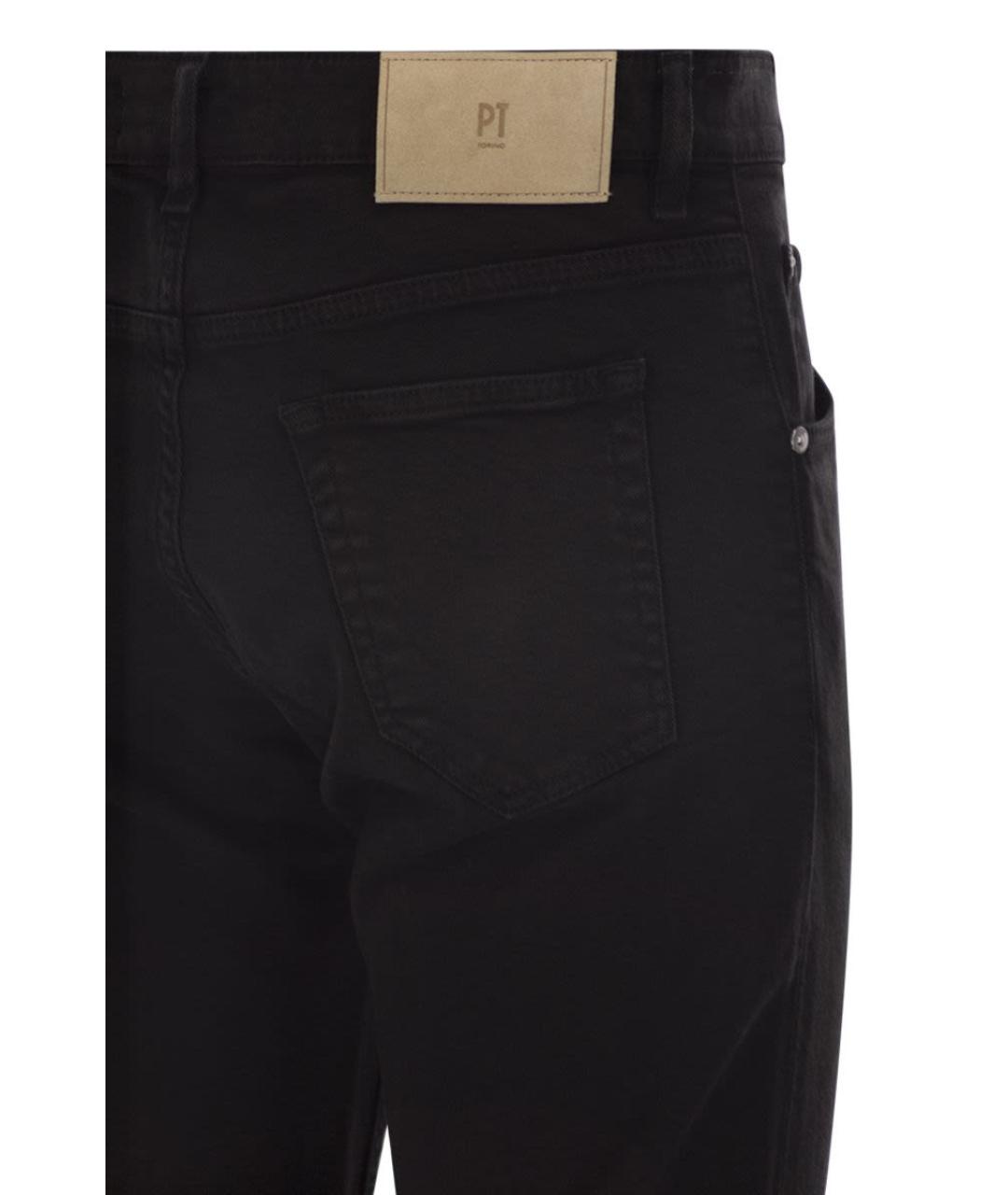 PT TORINO Черные хлопковые повседневные брюки, фото 4