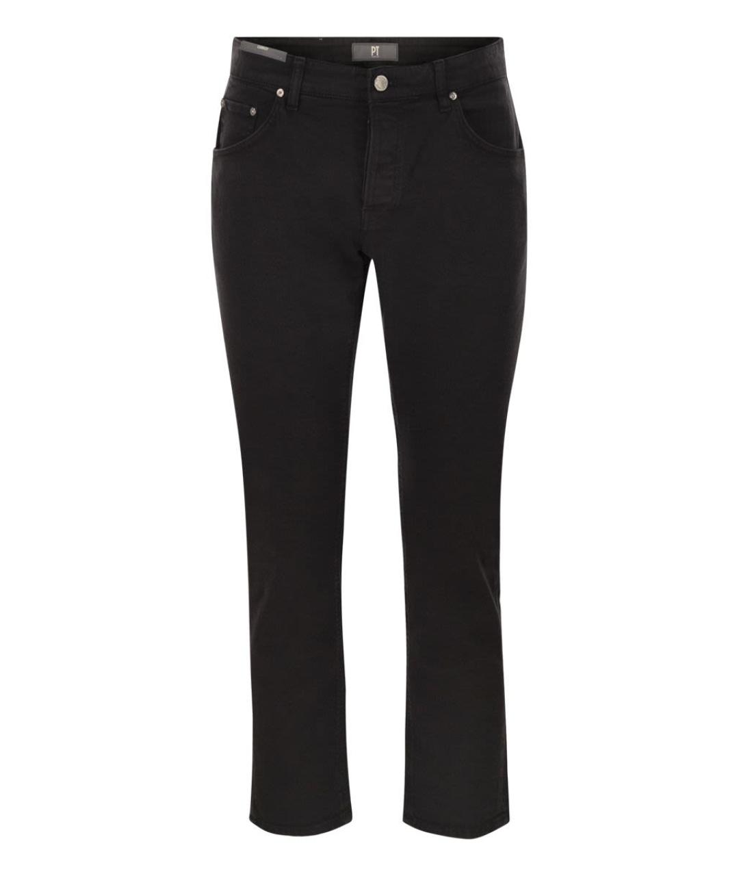 PT TORINO Черные хлопковые повседневные брюки, фото 1