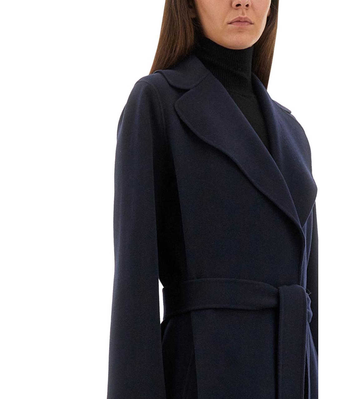 'S MAX MARA Синее шерстяное пальто, фото 4