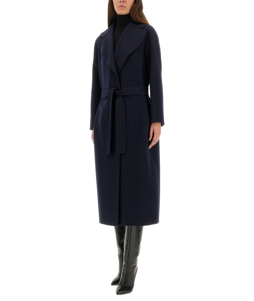 'S MAX MARA Синее шерстяное пальто, фото 2