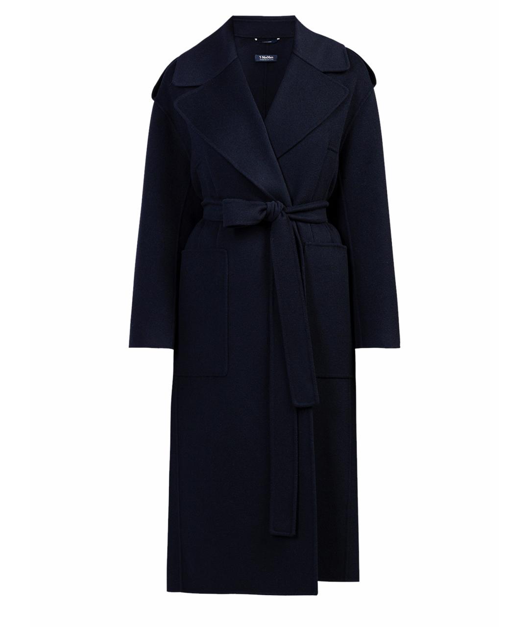 'S MAX MARA Синее шерстяное пальто, фото 1