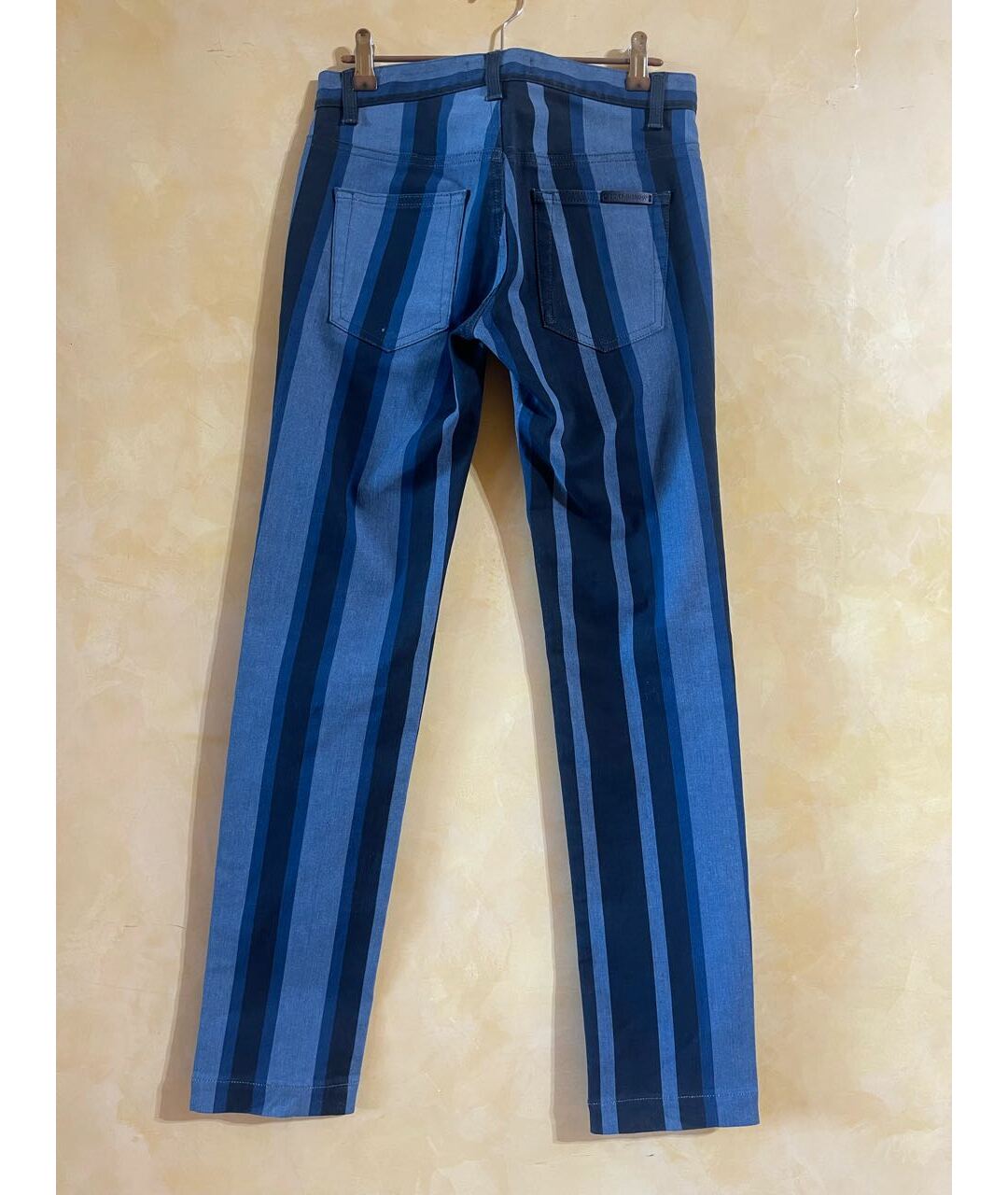 DOLCE&GABBANA Синие хлопковые прямые джинсы, фото 2