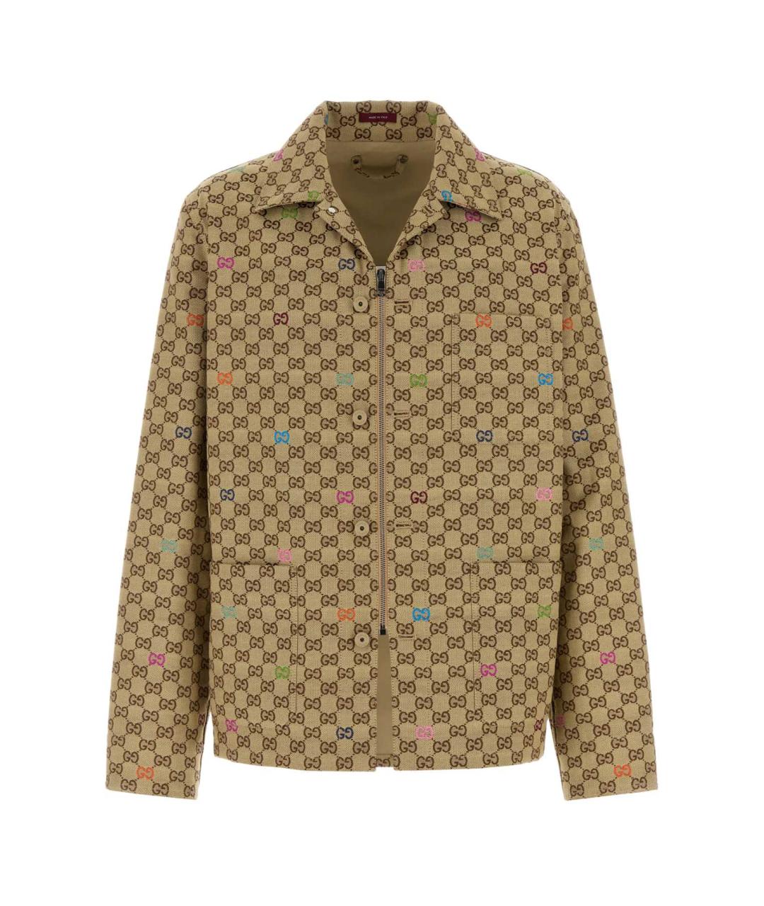 GUCCI Бежевая хлопковая куртка, фото 1