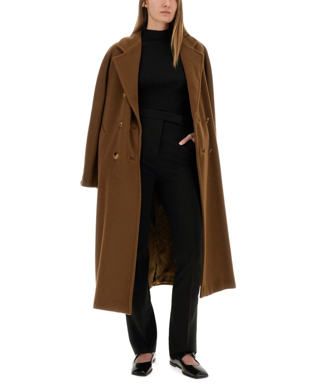 MAX MARA Коричневое шерстяное пальто, фото 3