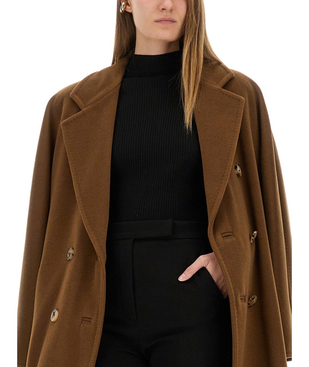 MAX MARA Коричневое шерстяное пальто, фото 5