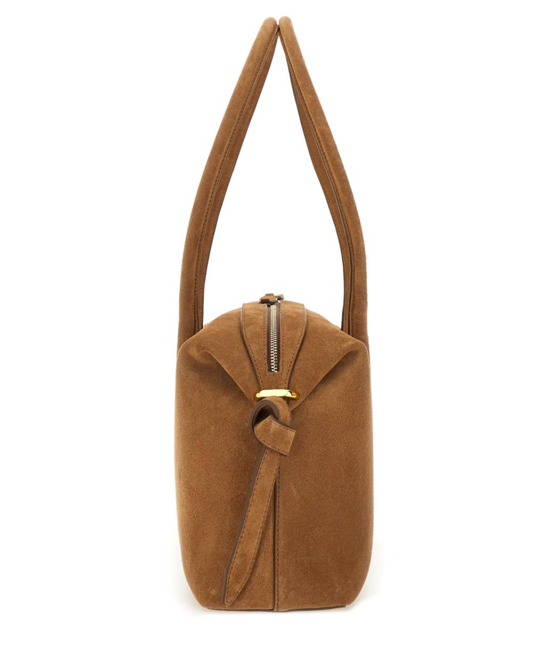 YUZEFI Коричневая замшевая сумка через плечо, фото 3