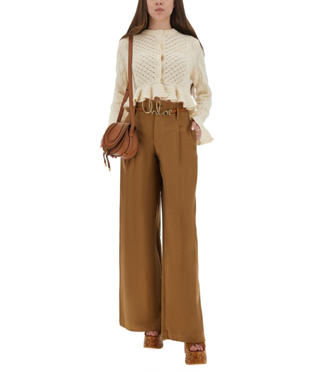 CHLOE Бежевый хлопковый кардиган, фото 3