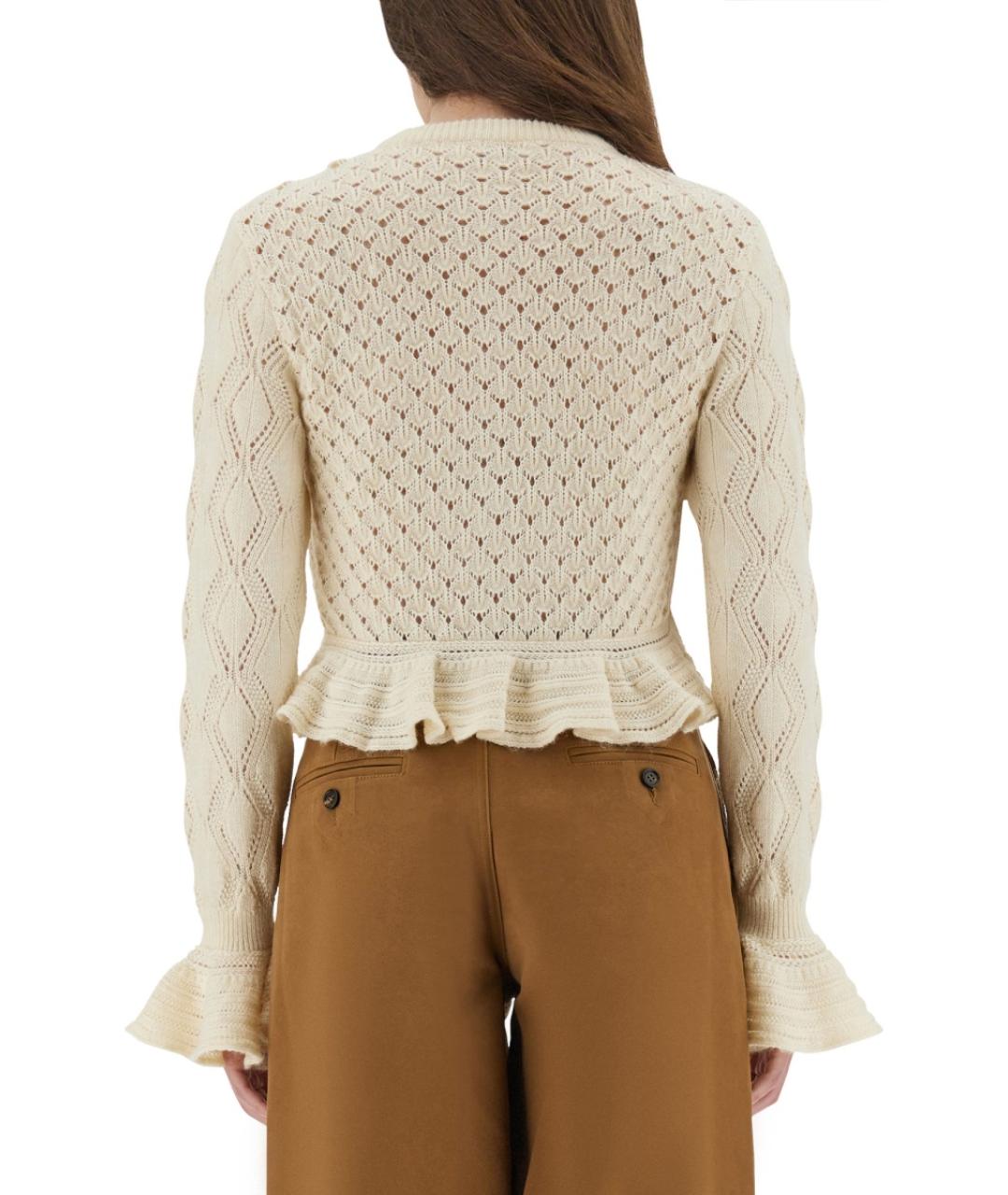 CHLOE Бежевый хлопковый кардиган, фото 4