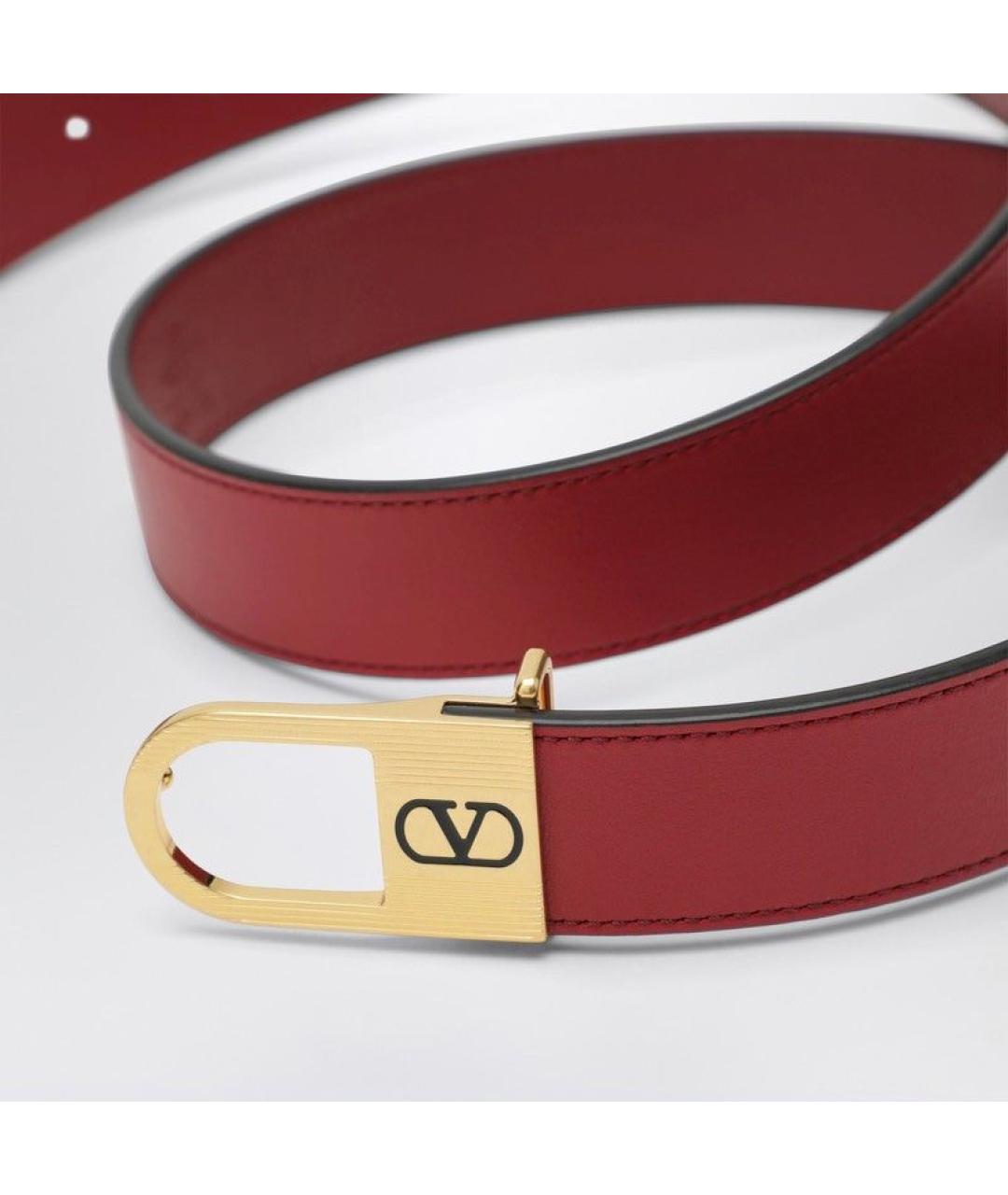 VALENTINO Коричневый кожаный ремень, фото 2