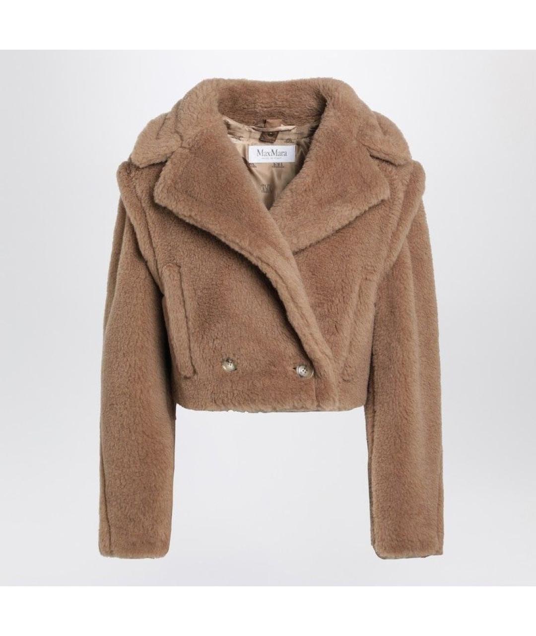 MAX MARA Бежевое шерстяное пальто, фото 3