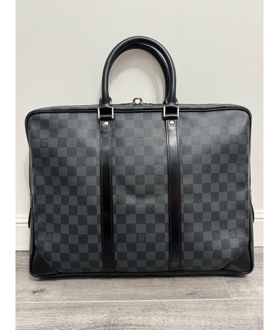 LOUIS VUITTON Черный портфель, фото 2