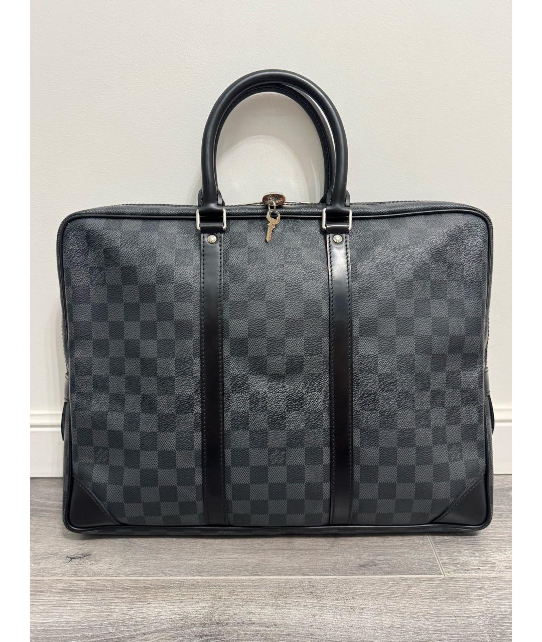 LOUIS VUITTON Черный портфель, фото 9