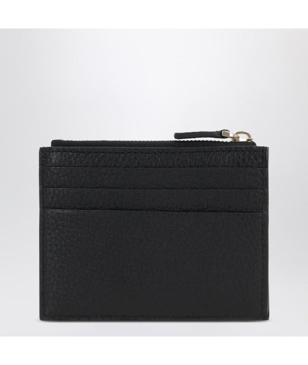 VALENTINO Черный кожаный кардхолдер, фото 2