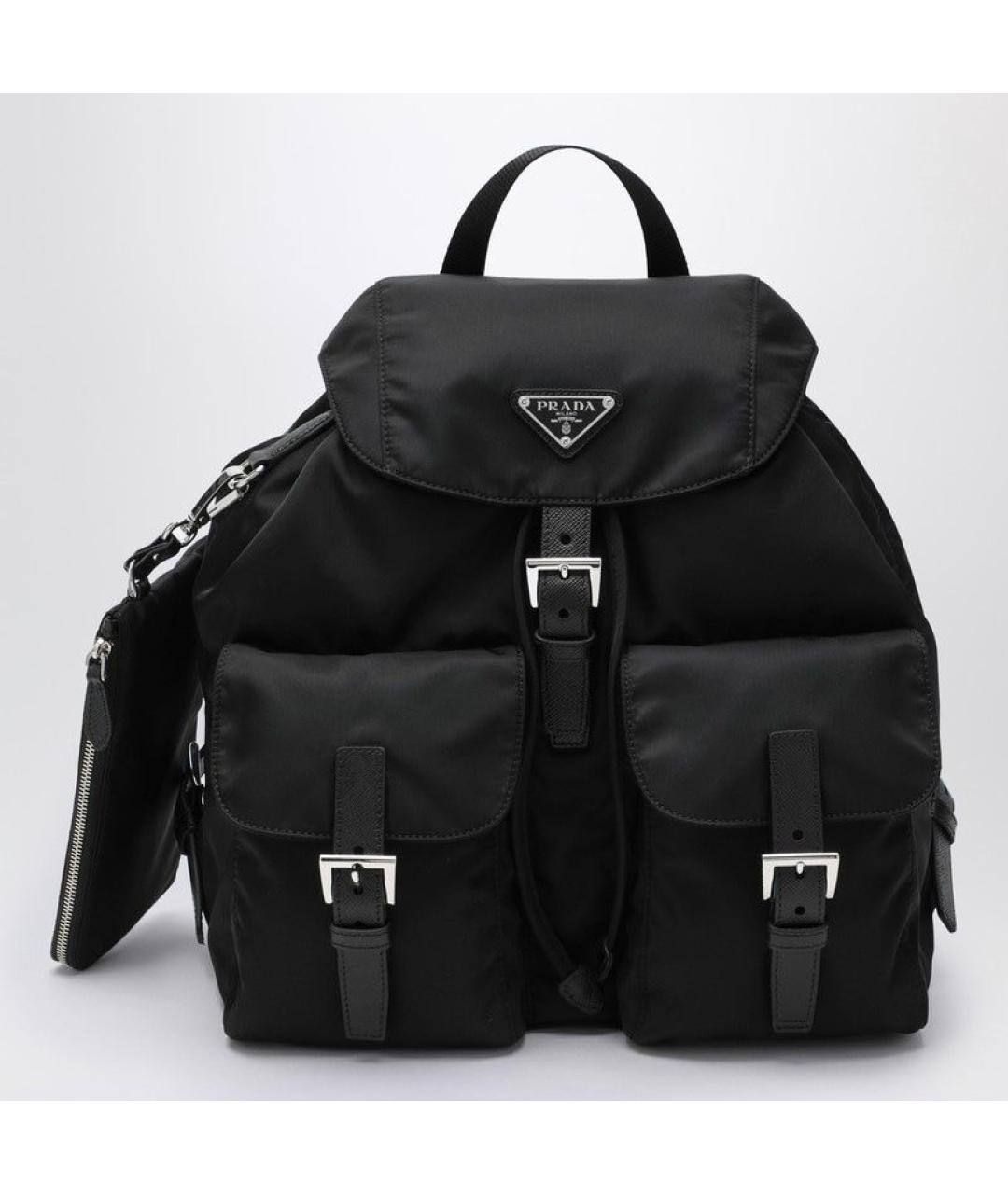 PRADA Черный синтетический рюкзак, фото 3