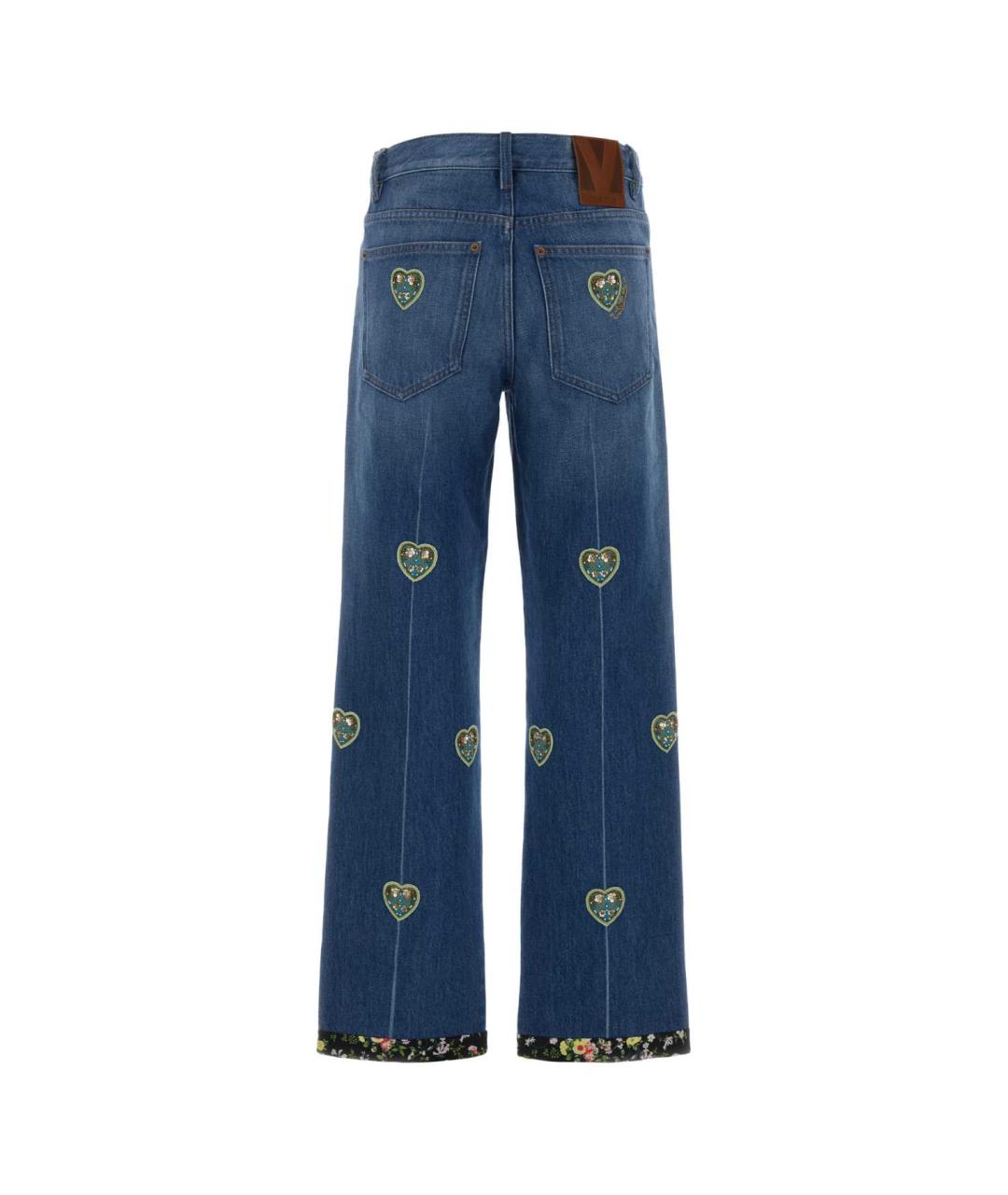 VALENTINO Синие хлопковые прямые джинсы, фото 2