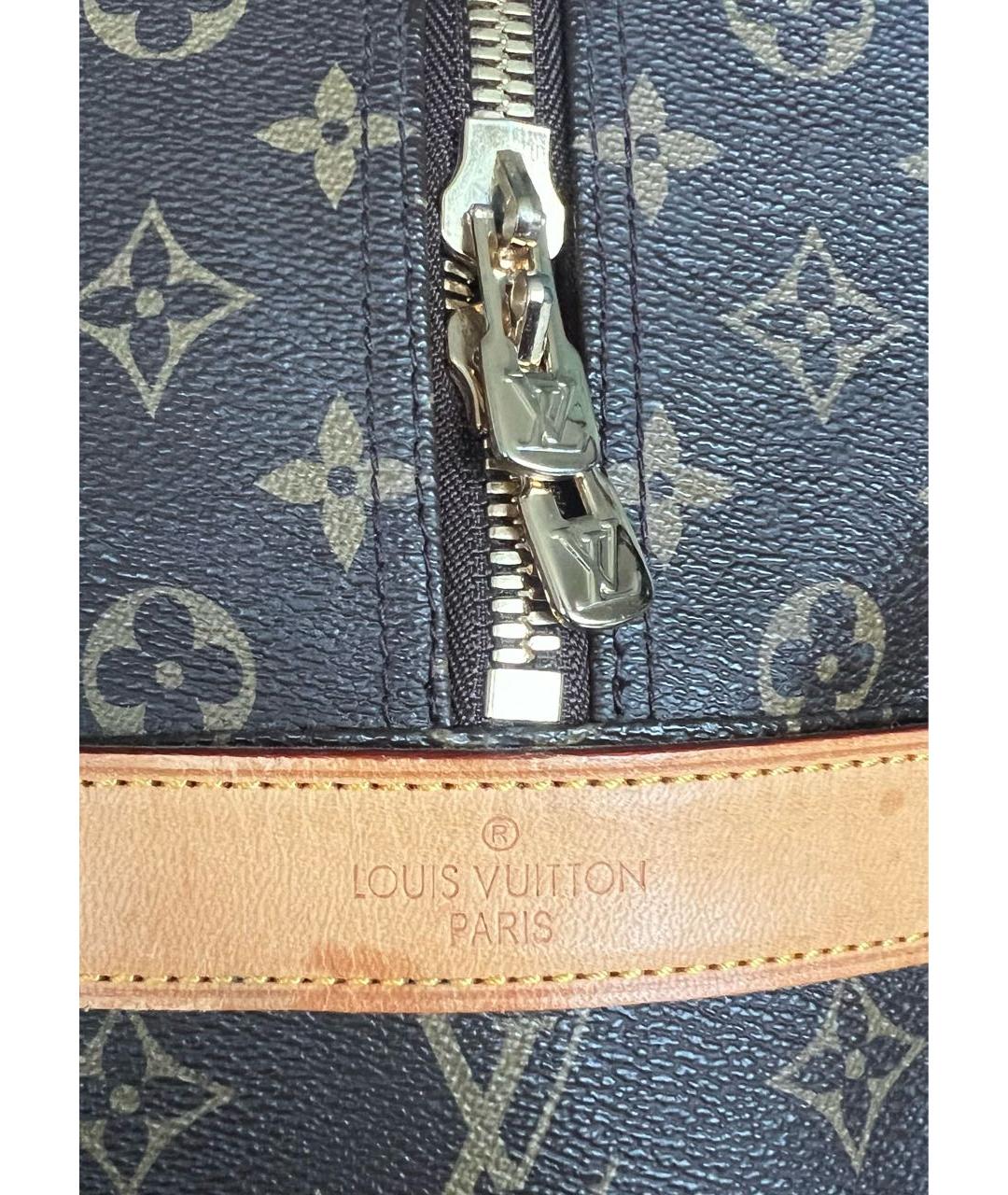 LOUIS VUITTON Коричневая сумка с короткими ручками из искусственной кожи, фото 5