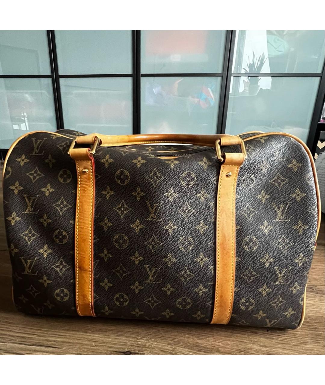 LOUIS VUITTON Коричневая сумка с короткими ручками из искусственной кожи, фото 3