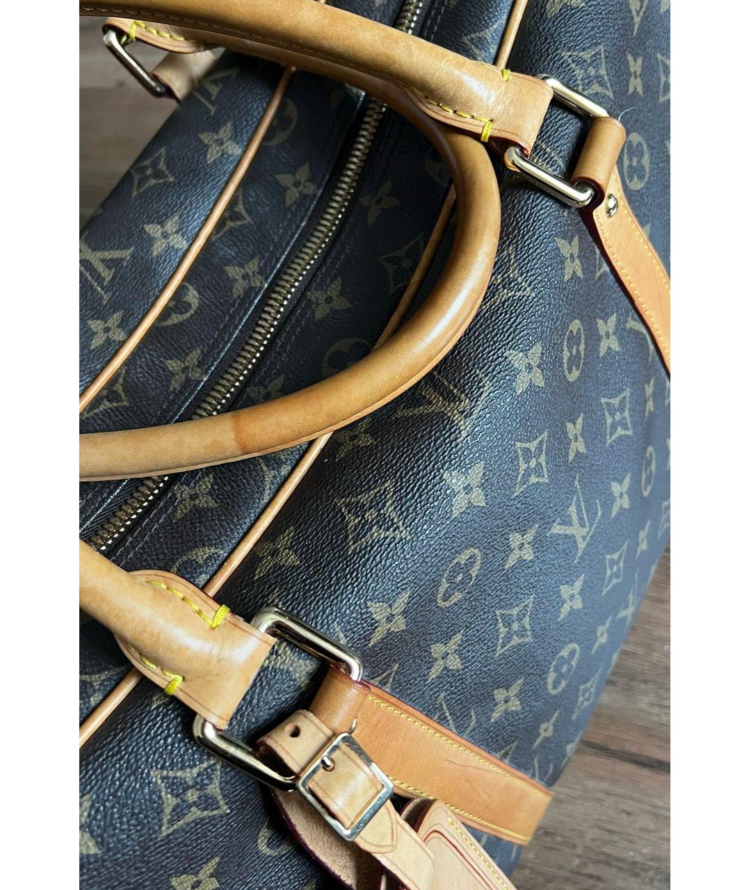 LOUIS VUITTON Коричневая сумка с короткими ручками из искусственной кожи, фото 8