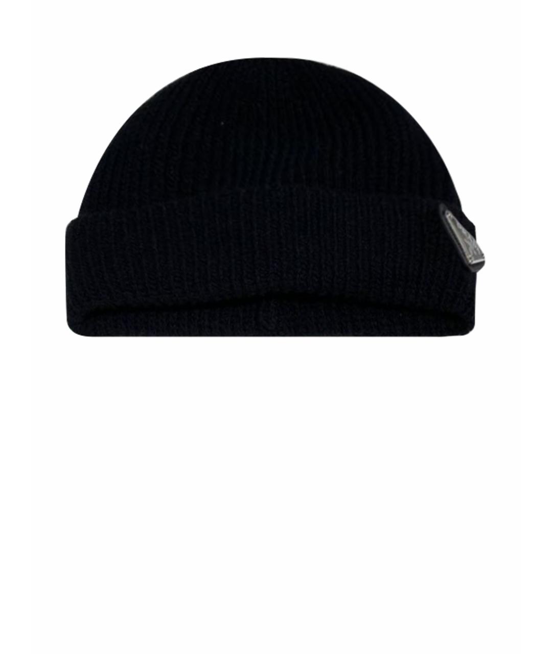 PRADA Синяя шерстяная шапка, фото 1