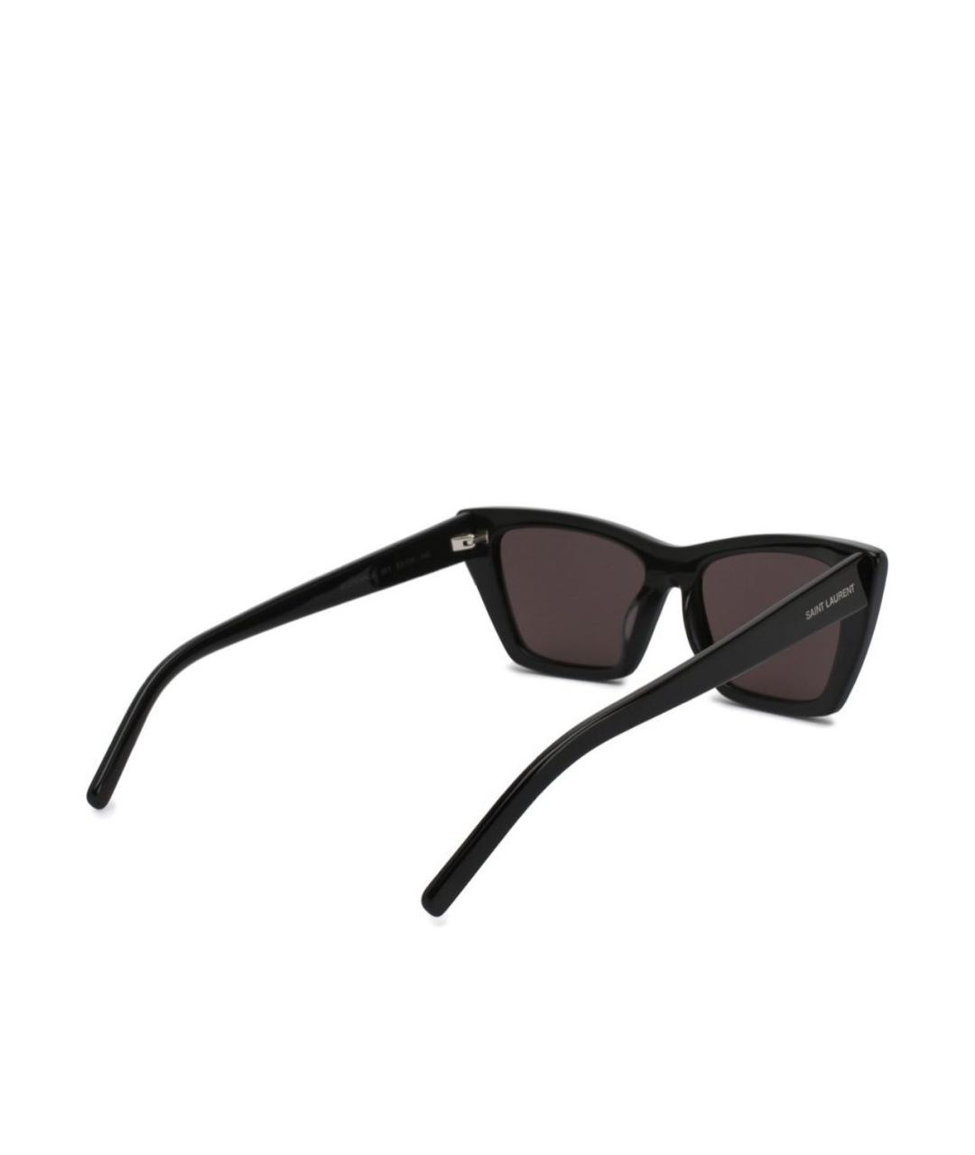 SAINT LAURENT Черные пластиковые солнцезащитные очки, фото 8
