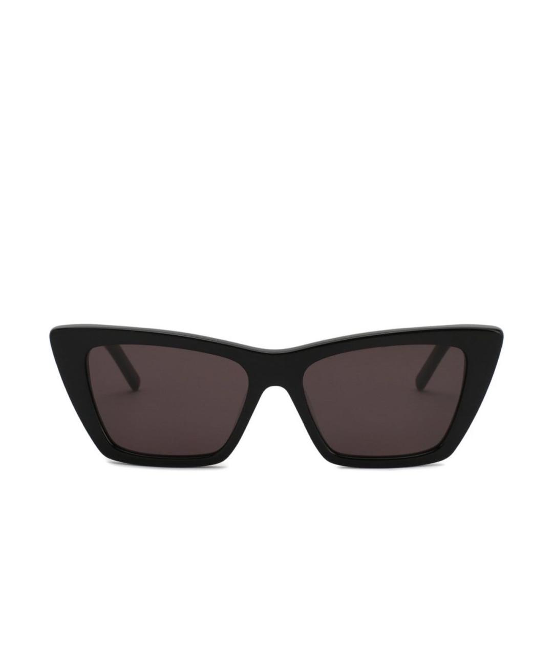SAINT LAURENT Черные пластиковые солнцезащитные очки, фото 1