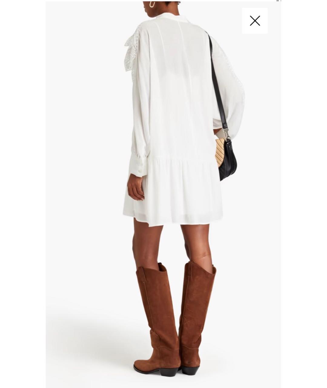 IRO Белое вискозное повседневное платье, фото 8